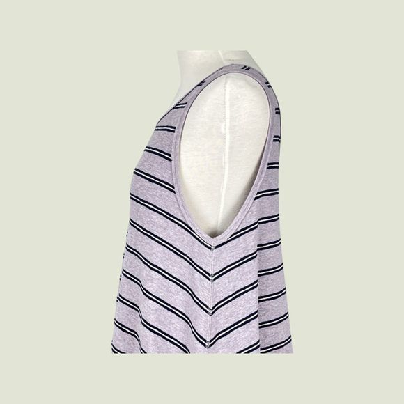 Free People Garden Stripe Purple Tunic Swing Tank Top Size Small - Picture 6 of 15